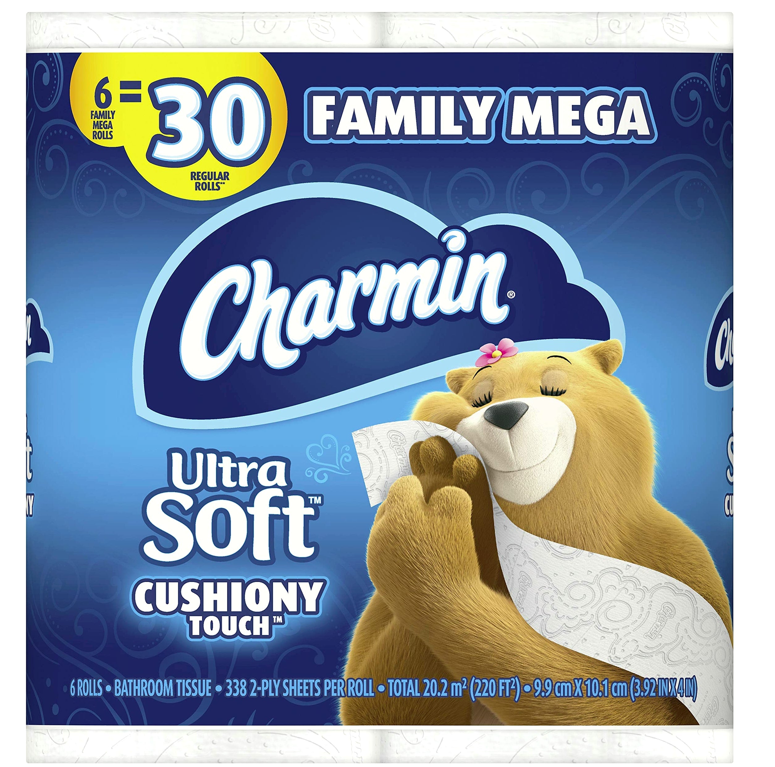 Charmin Ultra Soft Toilet Paper, 24 Family Mega Rolls, 267 Sheets