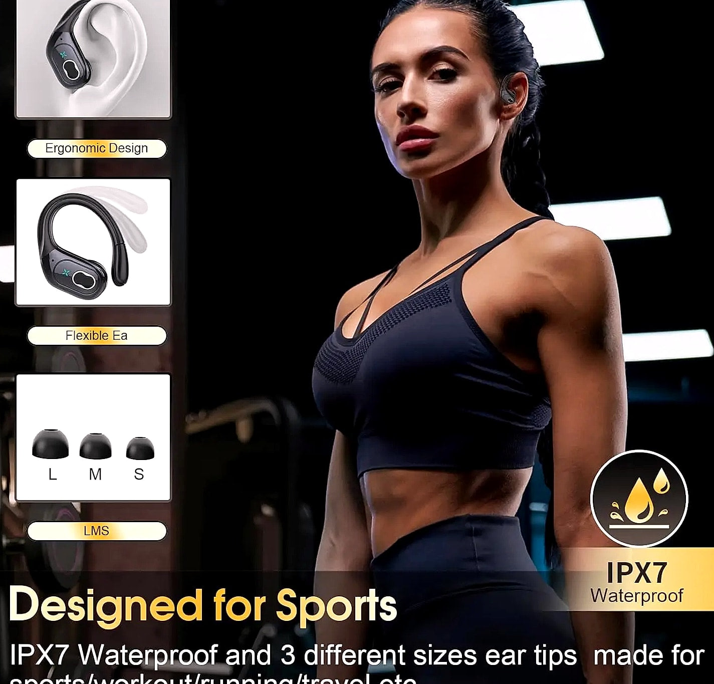 GDLYL HD65 TWS Bluetooth 5.4 wireless earbuds with noise reduction