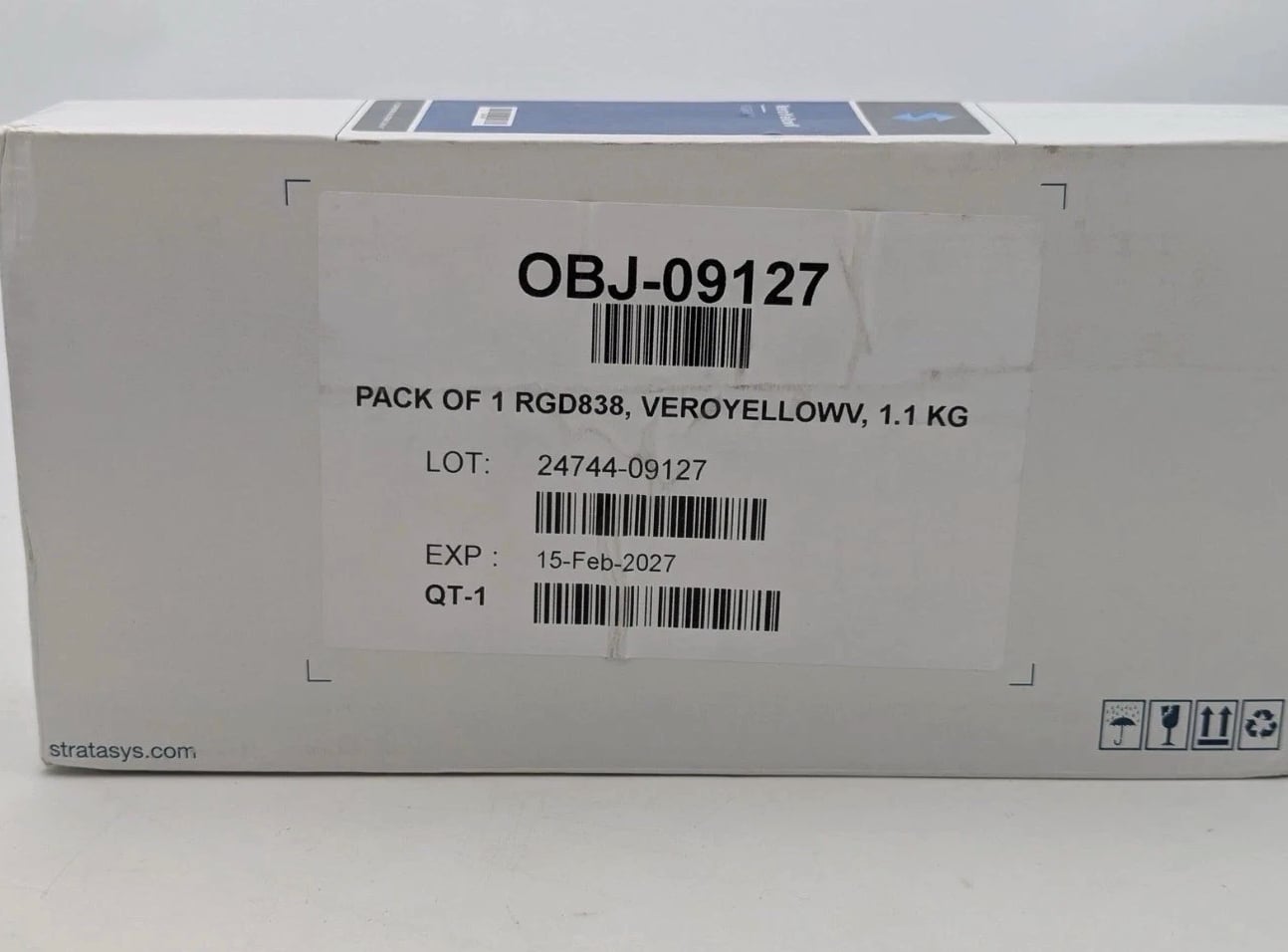 Stratasys RGD838 Veroyellow 1.1 KG For PolyJet 3D Printers (OBJ-09127) Yellow
