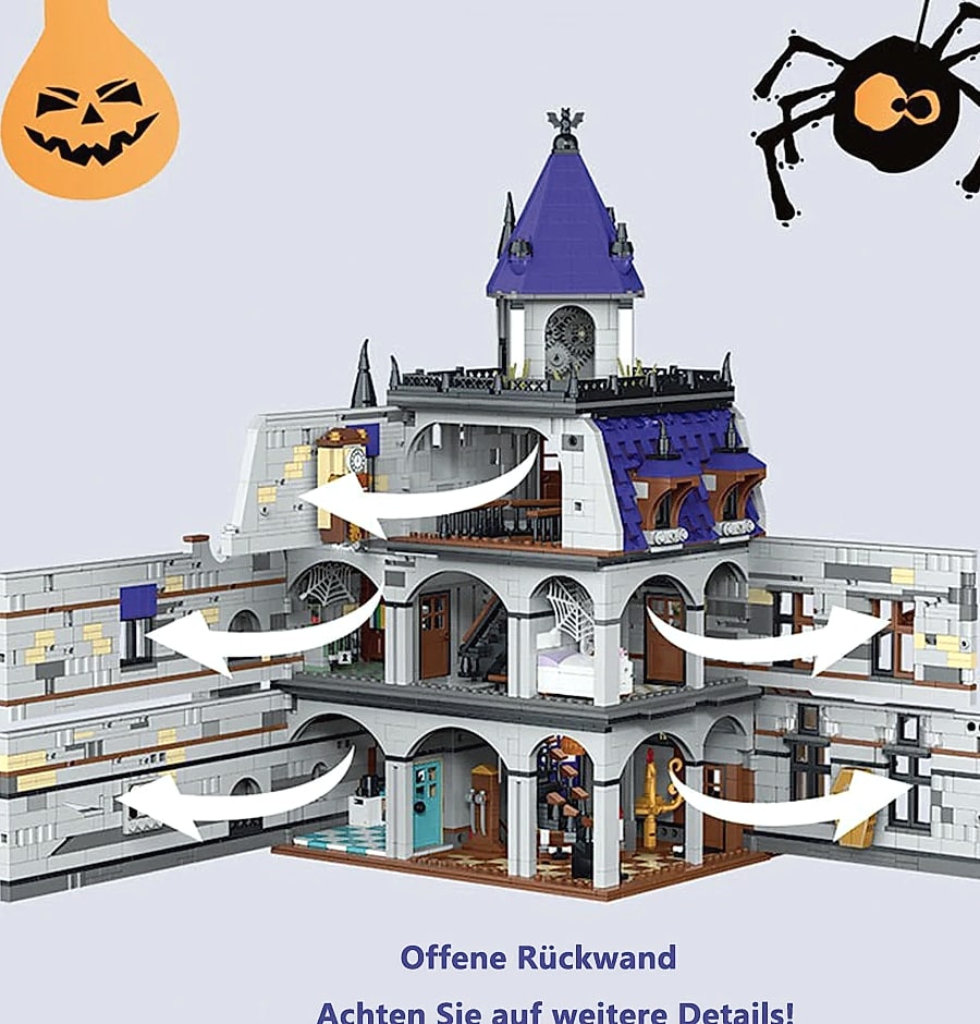 Barweer 4190pc Mystery Mansion Modular Building Block Set