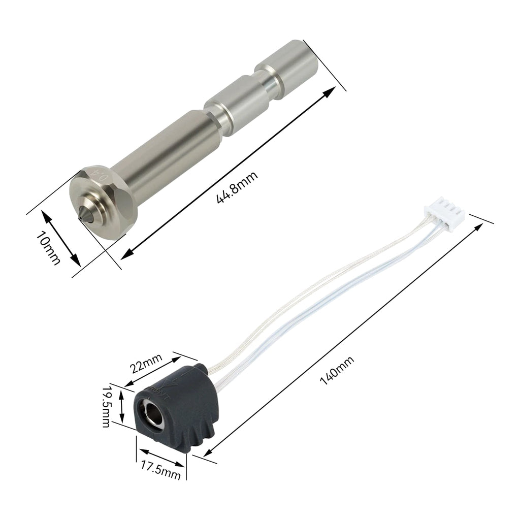 For Anycubic Kobra 3 Max Ceramic Hotend Hardened Steel Nozzle 3D Printer Parts