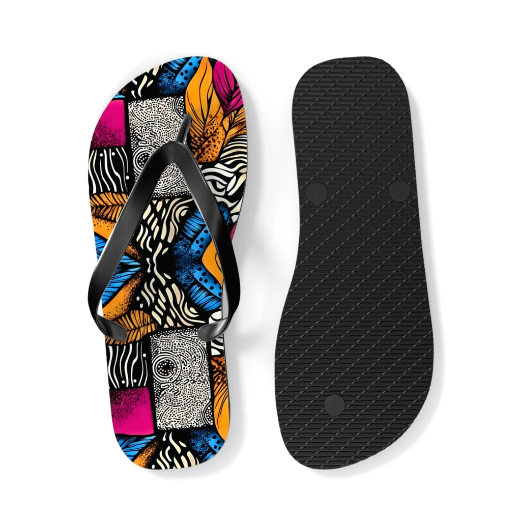 Floral and Feather Flip Flops | Beach Sandals for Summer Vibes Vacation Footwear