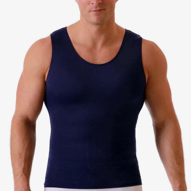 Insta Slim -Made in USA- Medium Compression Activewear Mens Tank-Top Undershirt