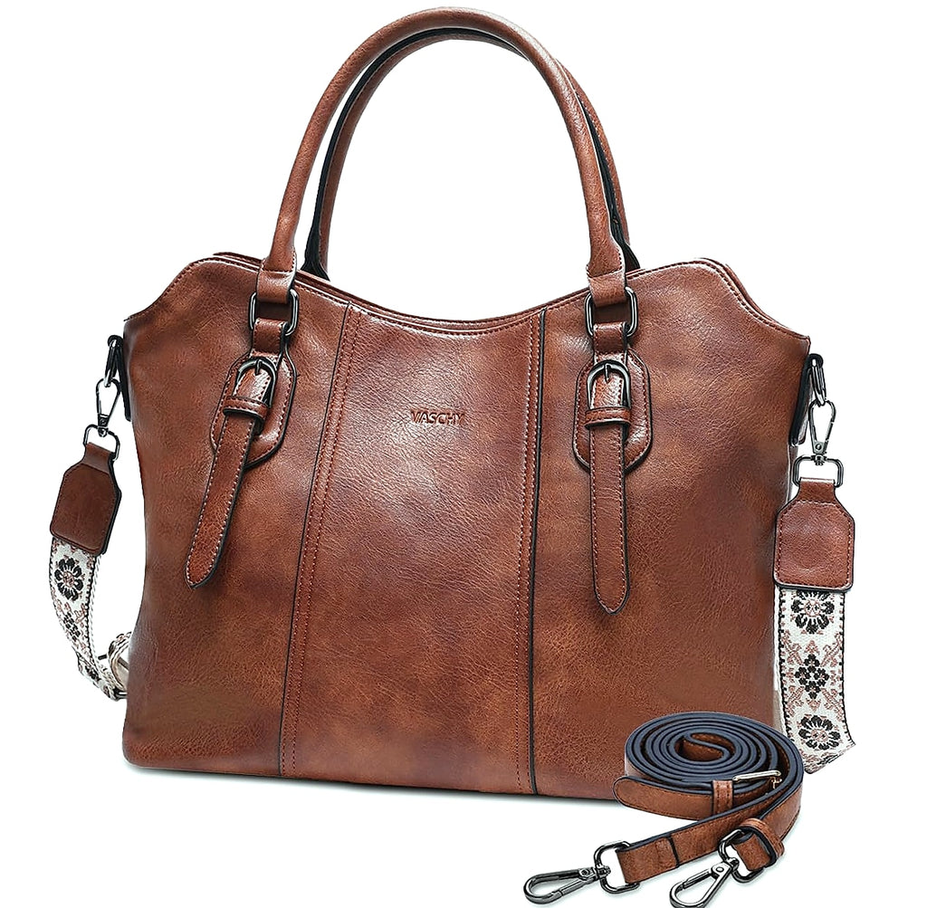 VASCHY Hobo Bag Women Vegan Leather Satchel Crossbody