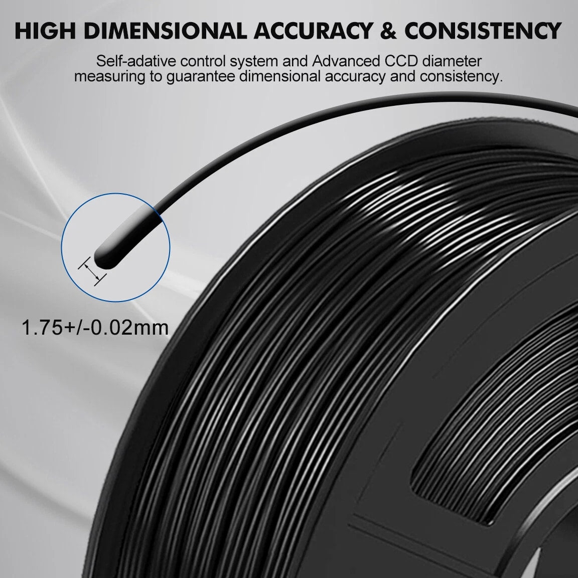SUNLU ABS Filament 1.75mm±0.02mm, Highly Resistant Durable For 3D Printer 1KG