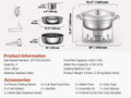 SucceBuy 4-Pack Chafing Dish Buffet Set Stainless Steel