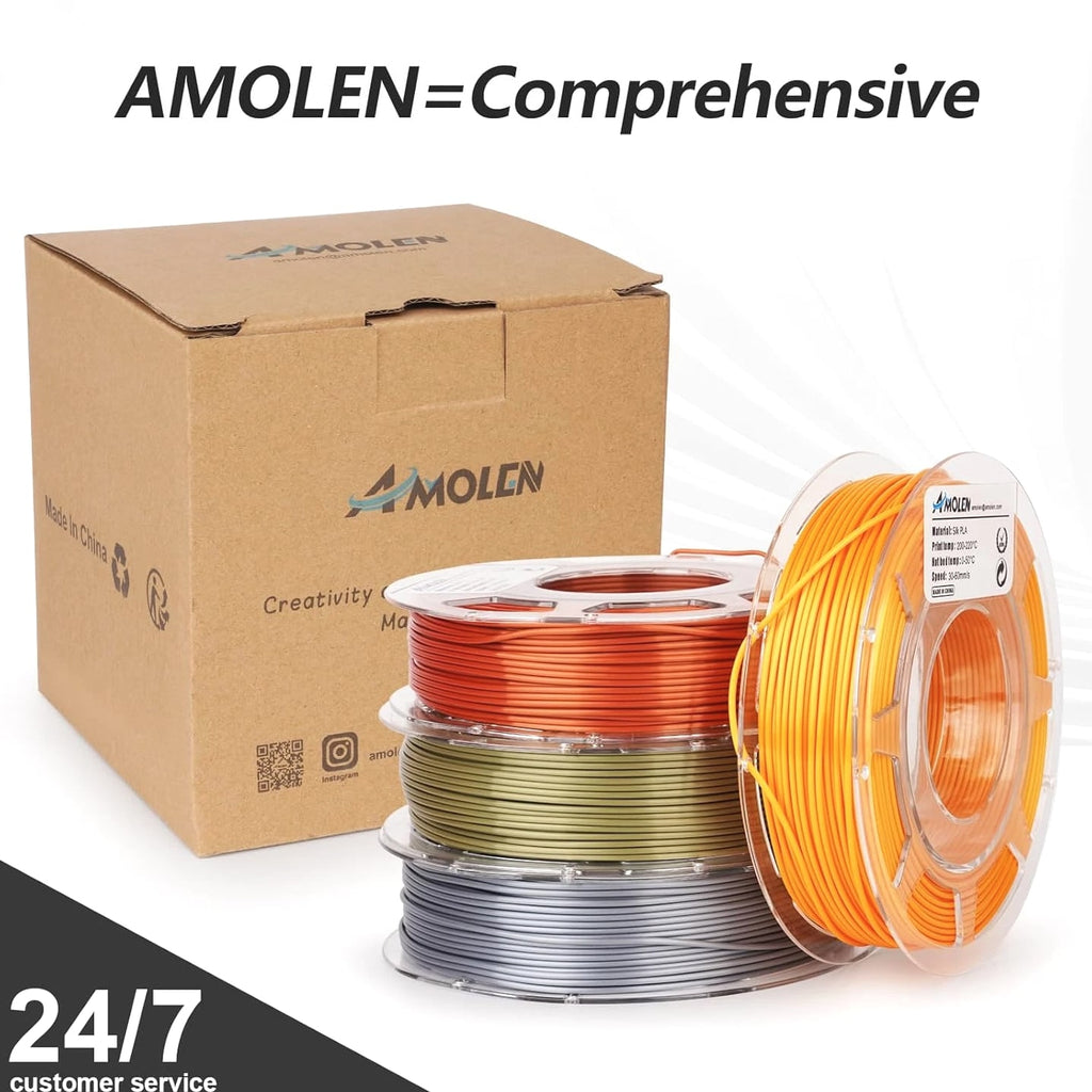 PLA 3D Printer Filament PLA Filament 1.75Mm Silk Filament Bundle,Gold, Silver...
