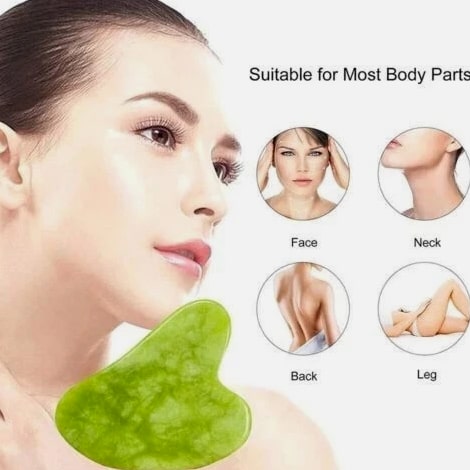 Jade Gua Sha Stone Gua Sha Massage Tool, Guasha Tool for Face and Body Skin