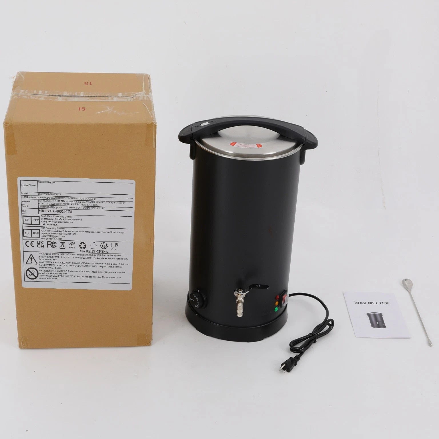 Wax Melter Kits 15L Melting Pot Machine Sets for Candle Making/Home DIY/Beauty