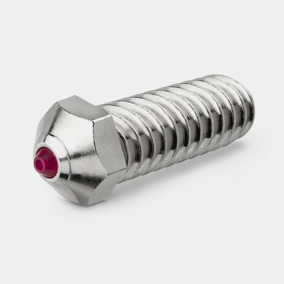 3D Printer Nozzle 0.4mm Ruby Hardened Abrasion-Resistant Copper - Compatible