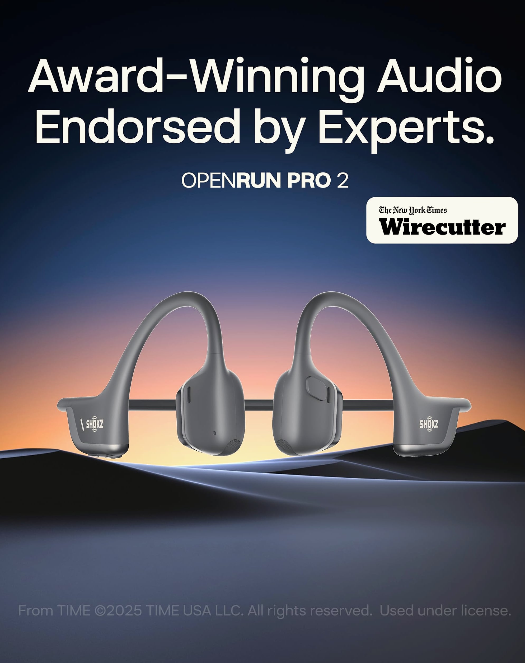 SHOKZ OpenRun Pro 2 Bone Conduction Headphones for Running