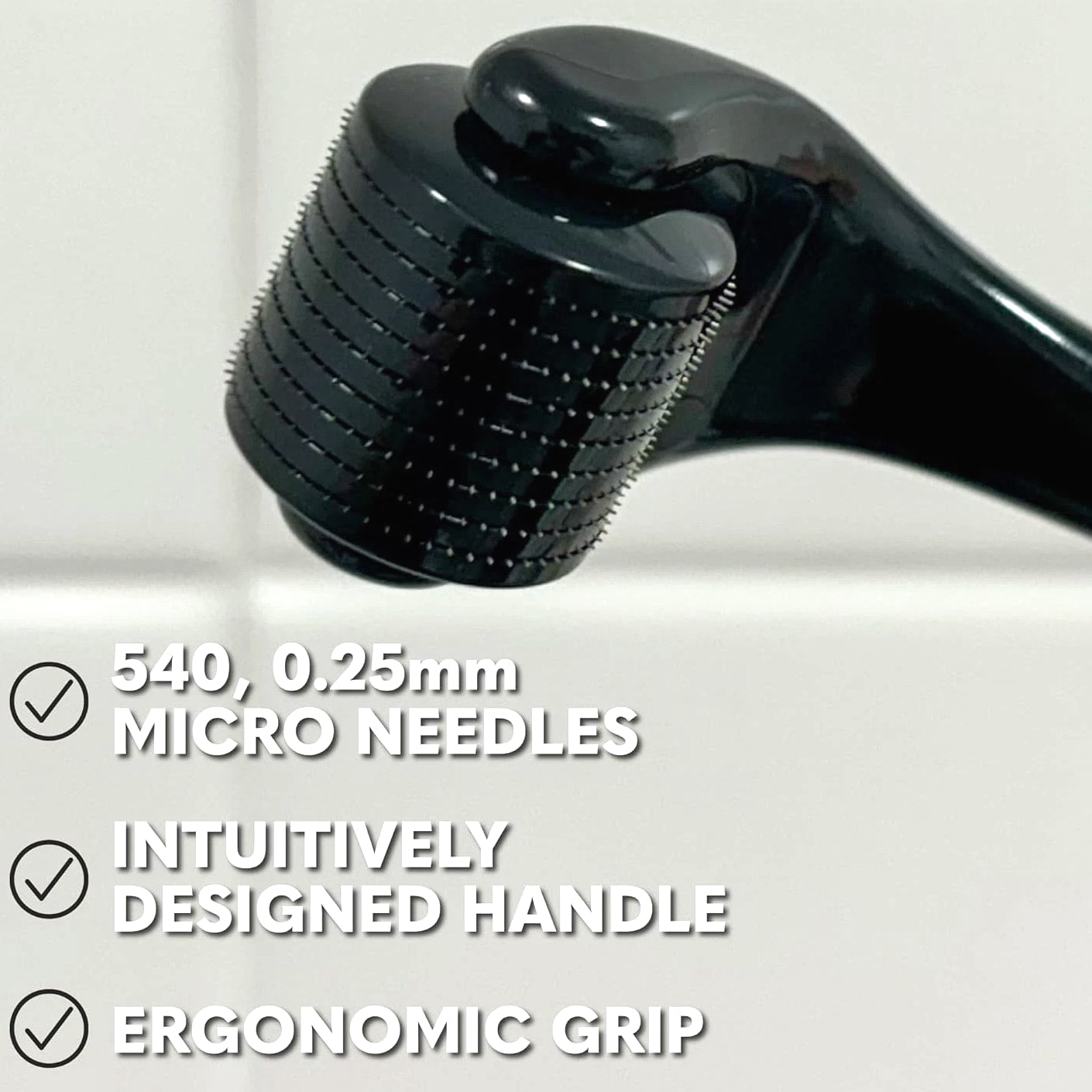 Derma Roller for Face, Body, and Scalp - Microneedling for Men and Women with 540
