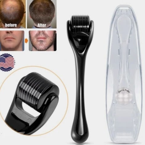 Beard Derma Roller For Hair Loss, Beard Growth Titanium Rapid Shipping