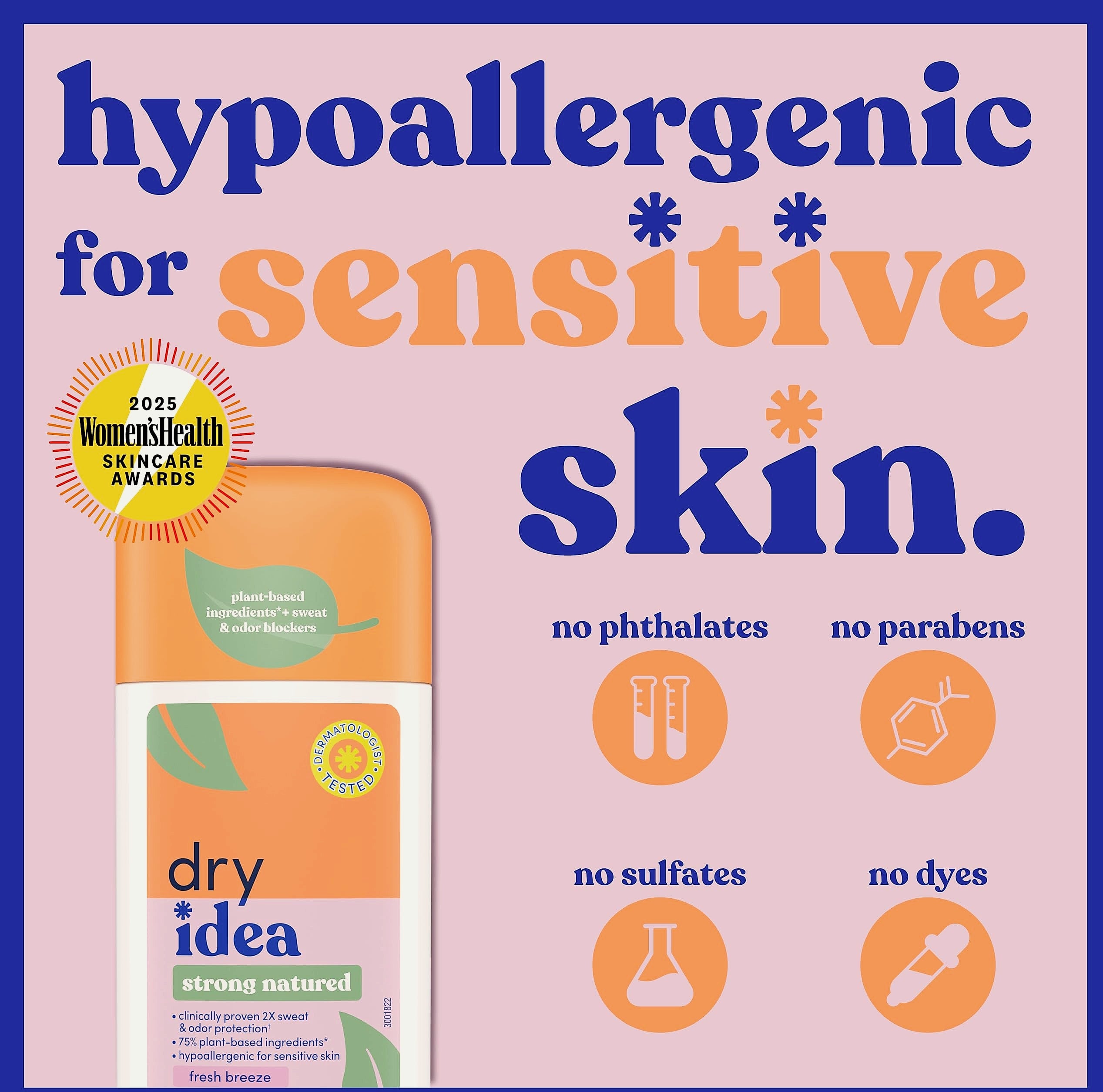 Dry Idea Plant-Based Antiperspirant, 72Hr Sweat Protection