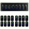 BACAUTOPARTS 8-Way Marine Switch Panel 12V/24V Rocker