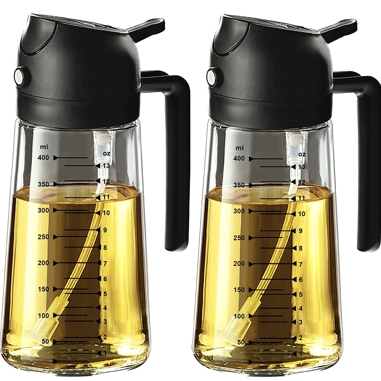 TrendPlain 16oz Glass Olive Oil Sprayer Bottle with Spray and Pour