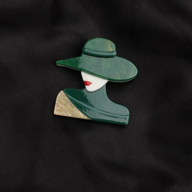 Ladies Wear Hat Acrylic Brooch brooch Women Fashion Clothing Accessories