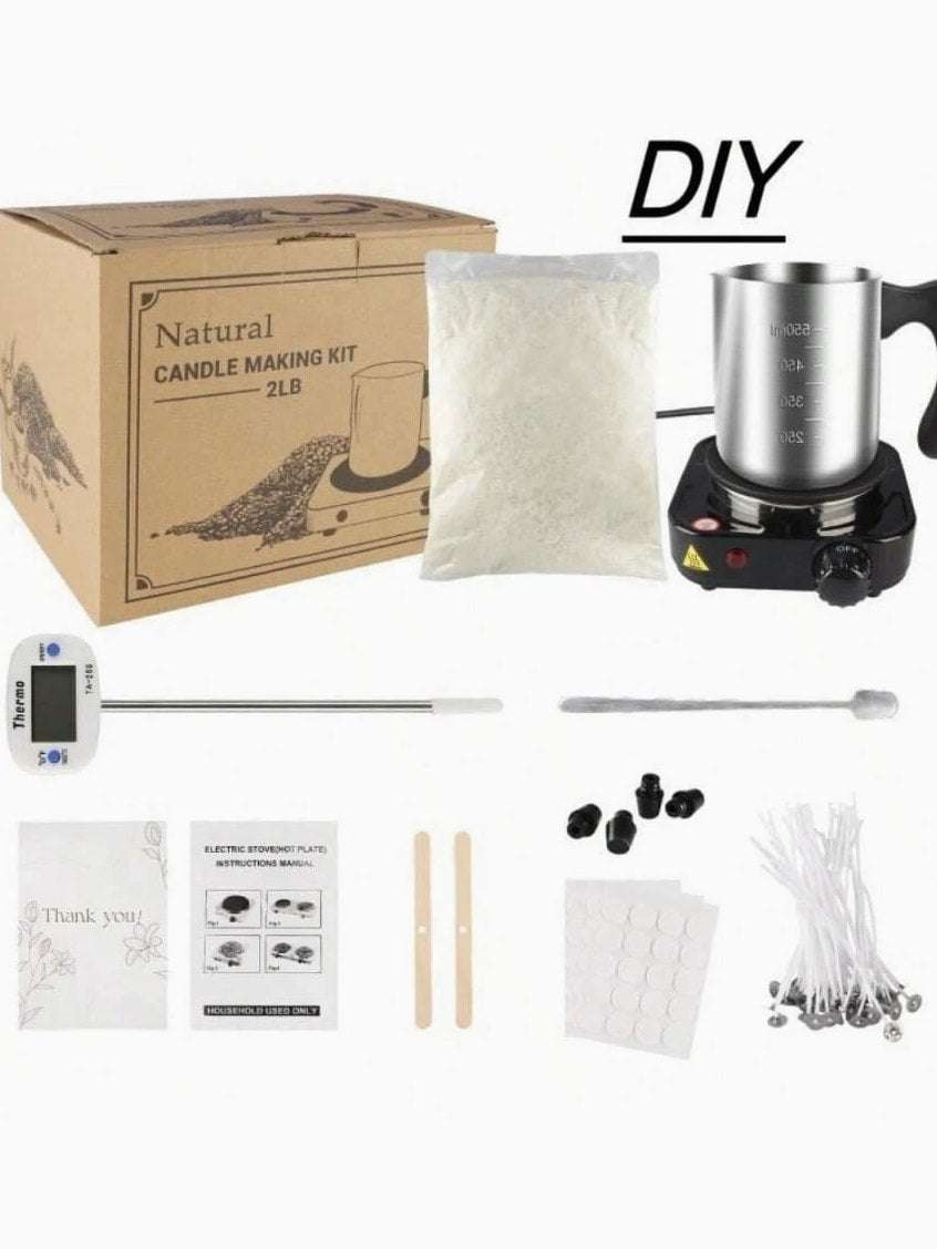 DIY Candle Making Kit for Adults & Beginners, Complete Starter Set with Wax Melting