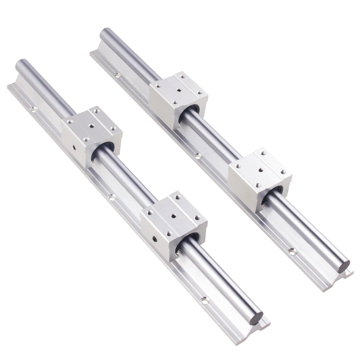 2Pcs SBR12/16/20 Linear Rail Shaft 300mm~1500mm+4 Pcs SBR12/16/20 Bearing Block