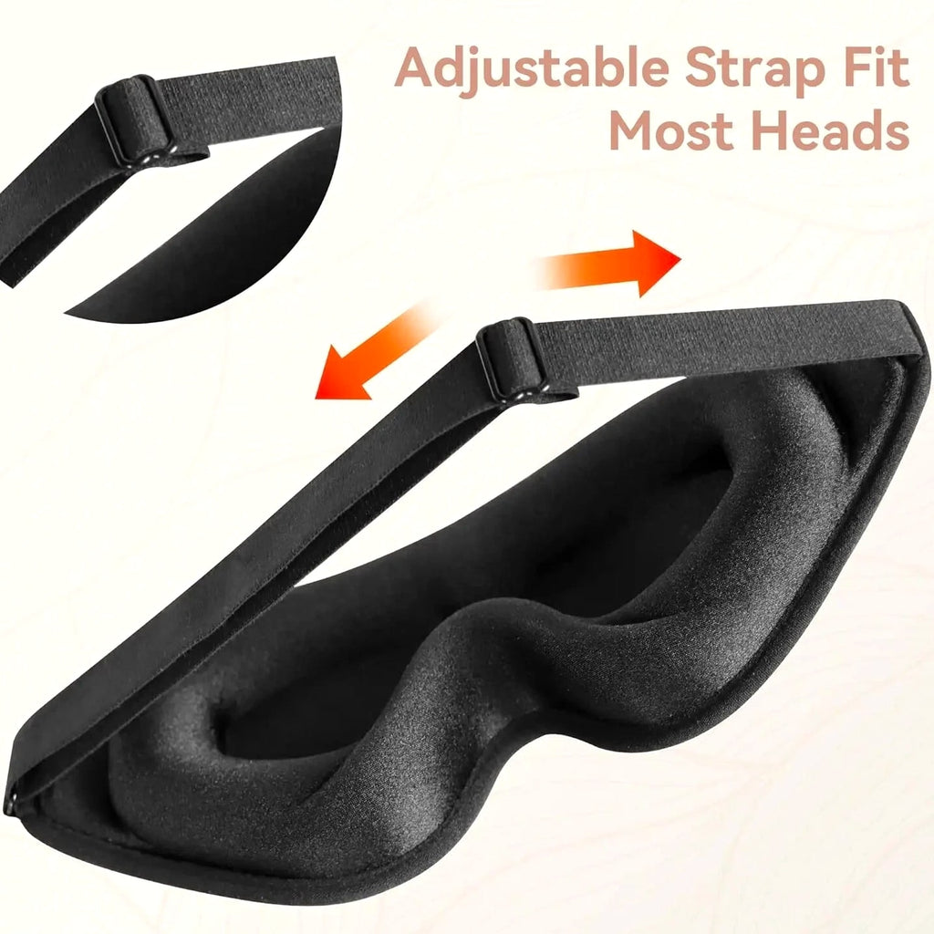 Travel Silk Eye Mask - Blackout Eye Cover for Rest & Deep Sleep (1 Pc)