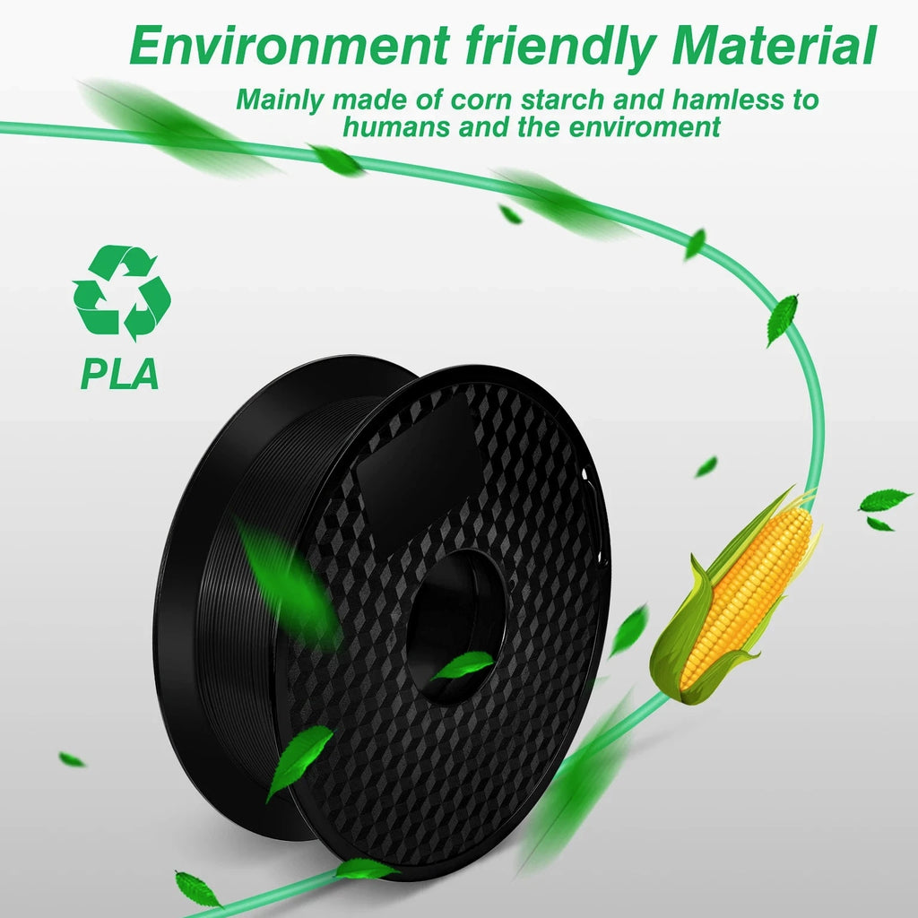 10KG PLA/ ABS/ PETG Filament 1.75mm Black White Gray, 10 Rolls PLA ABS
