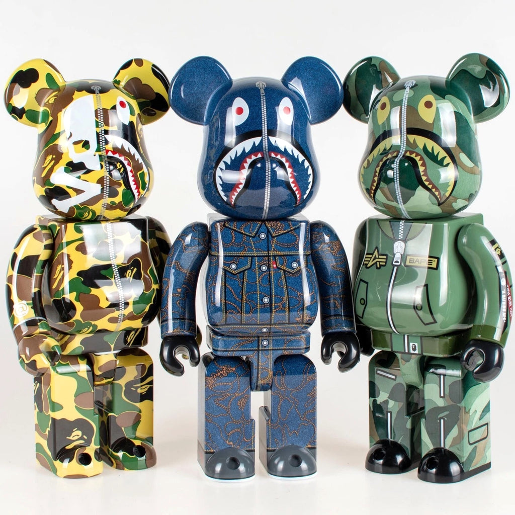 400% Bearbrick A BATHING APE Shark Series Action Figure Art Toy Collectible Gift