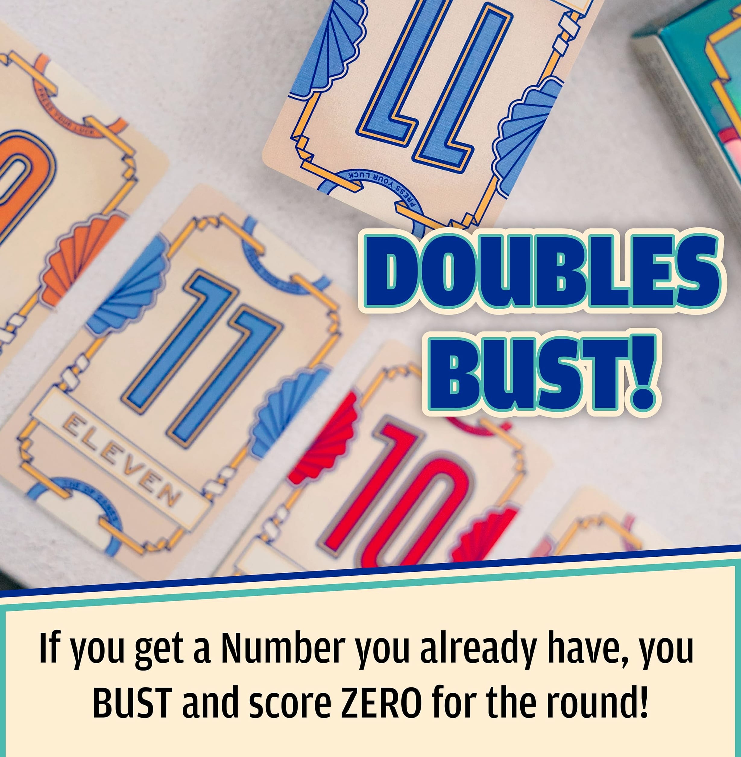 USAOPOLY Flip 7 Card Game for Press Your Luck and Strategy