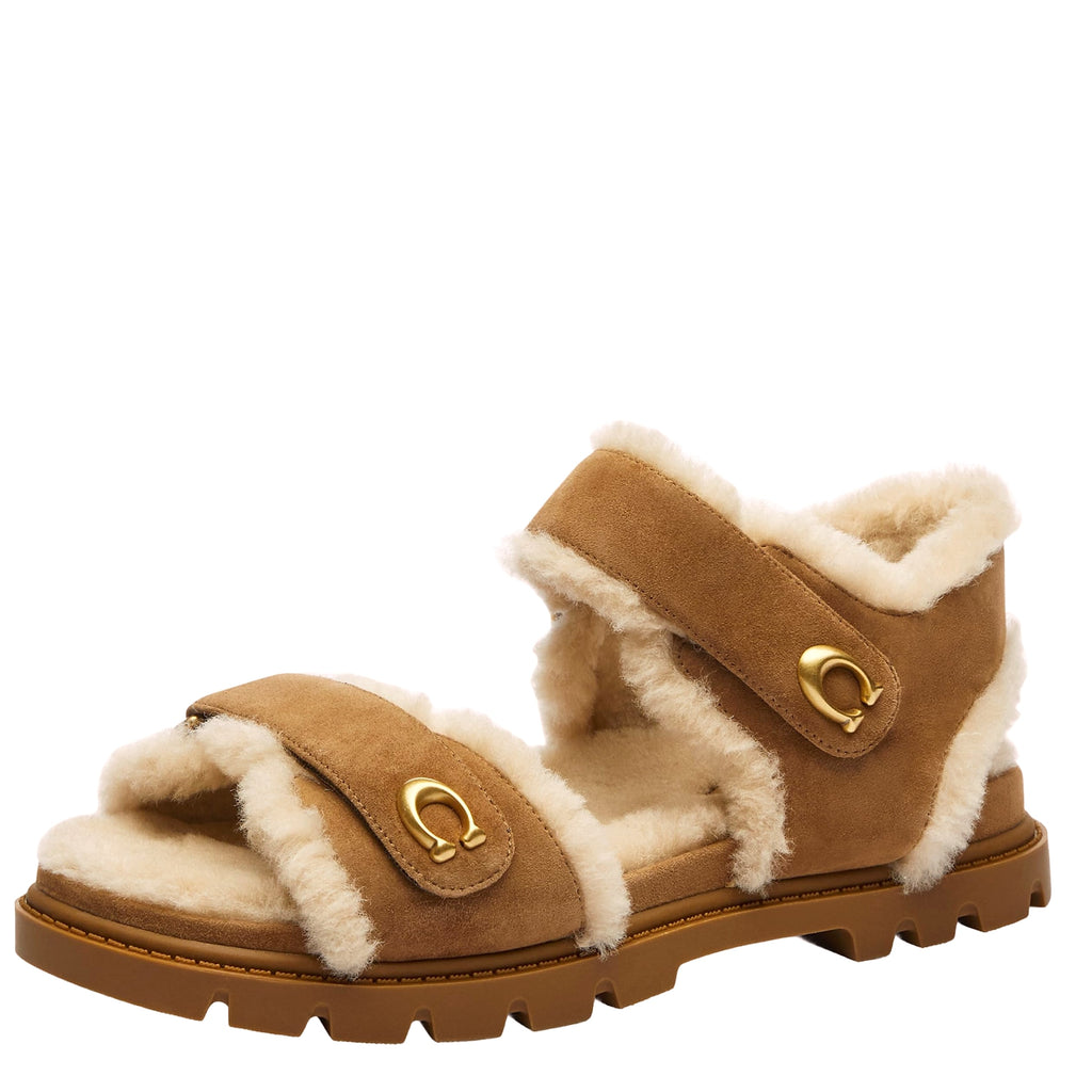 Coach Women's Brynn Shearling Sandal in Suede