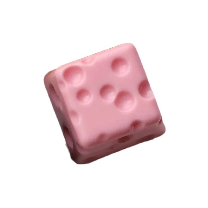 Handmade Cheese Themed Resin Keycap for Crossed Stem Mechanical Keyboards