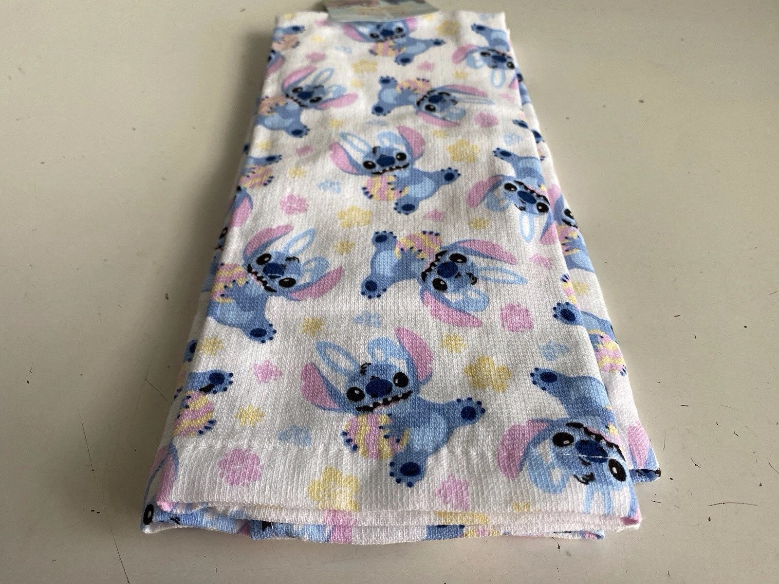 2 Pack Disney Stitch Hand Kitchen Towels Easter Eggs Spring 16 X 26” NEW
