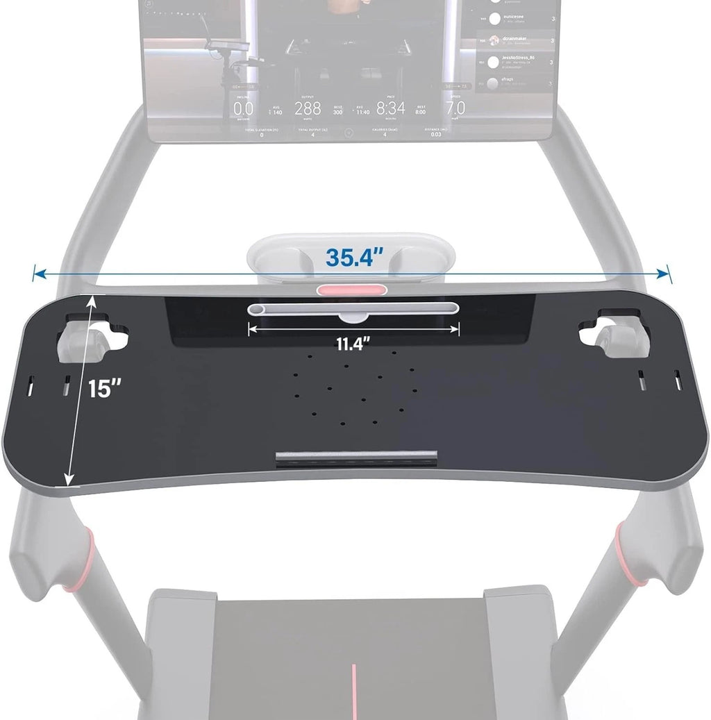 Universal Ergonomic Treadmill Desk Tray with Tablet Holder - 15" D x 35.4" W=