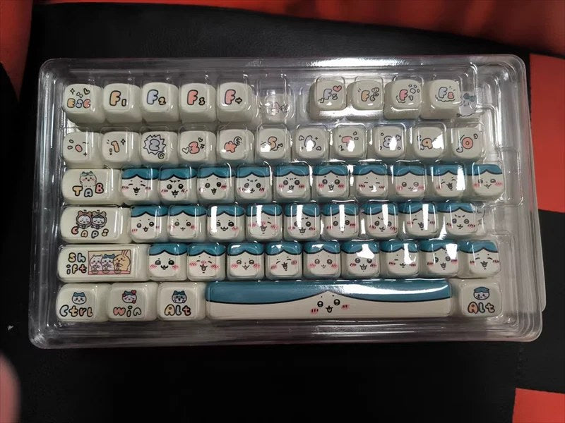 Cartoon Chiikawa Hachiware Keycaps For Mechanical Keyboard Full Set 131 Keys