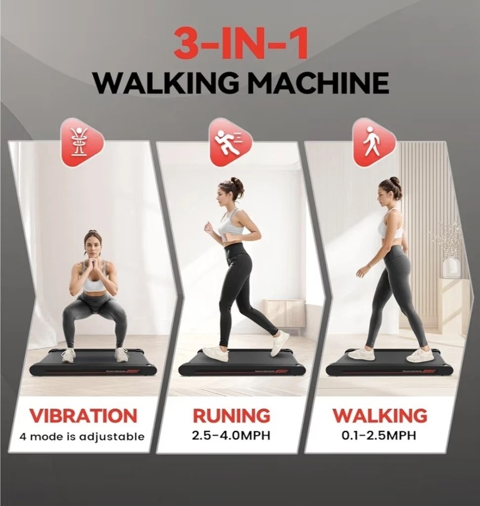 Sperax Walking Vibration Pad With APP, 3-in-1 Under Desk Treadmill With Remote