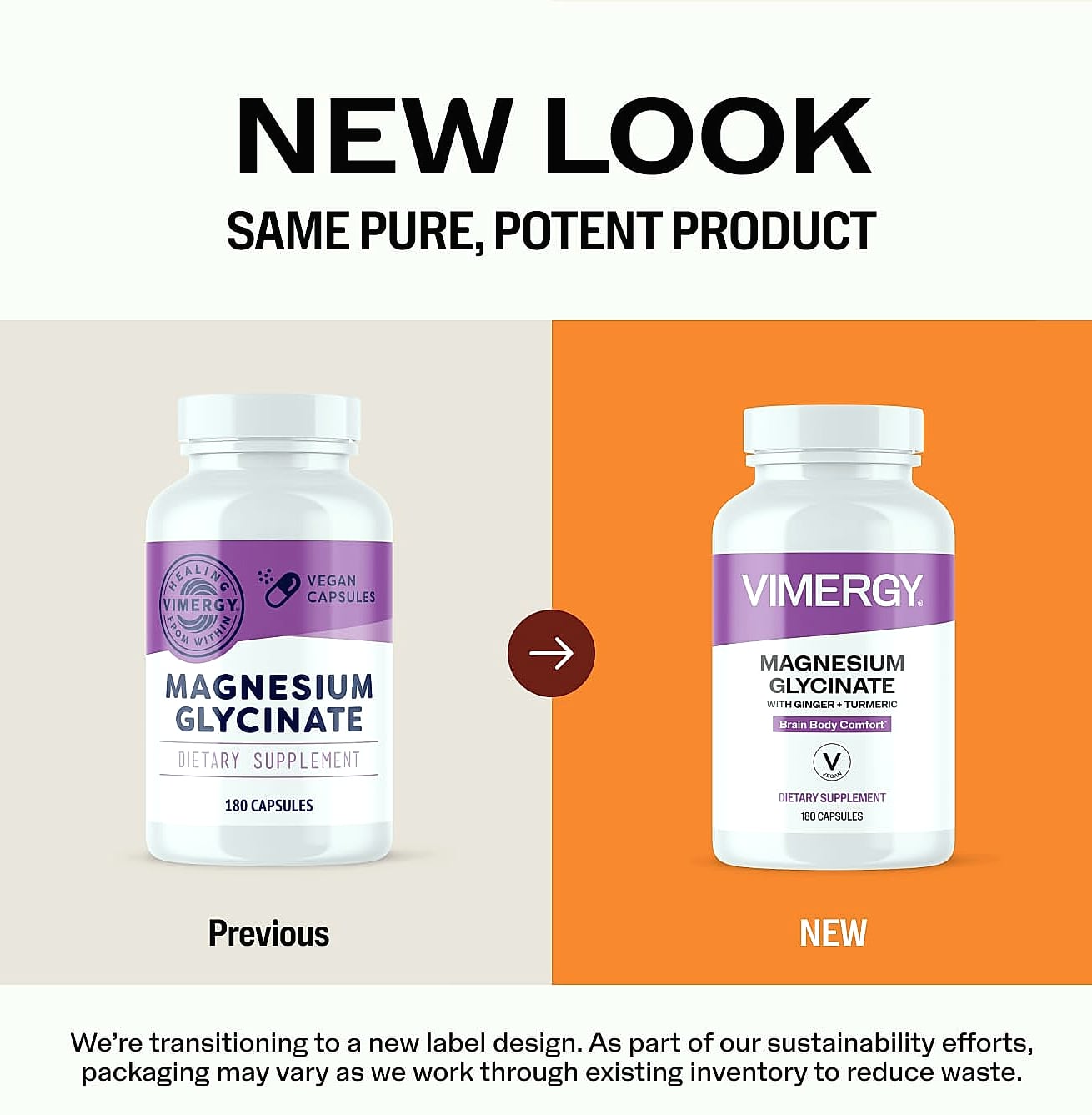 Vimergy Magnesium Glycinate Supplement, 180 Caps