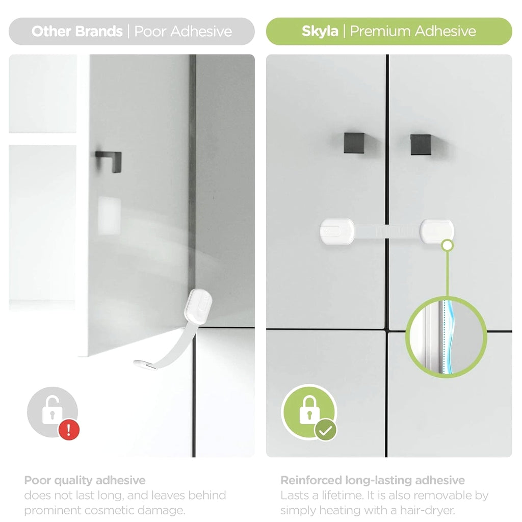 Baby Locks (8-Pack) Child Safety Cabinet Proofing - Safe Quick and EasyAdhesive