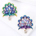 women's peacock brooch, fashion clothing accessories pins jewelry
