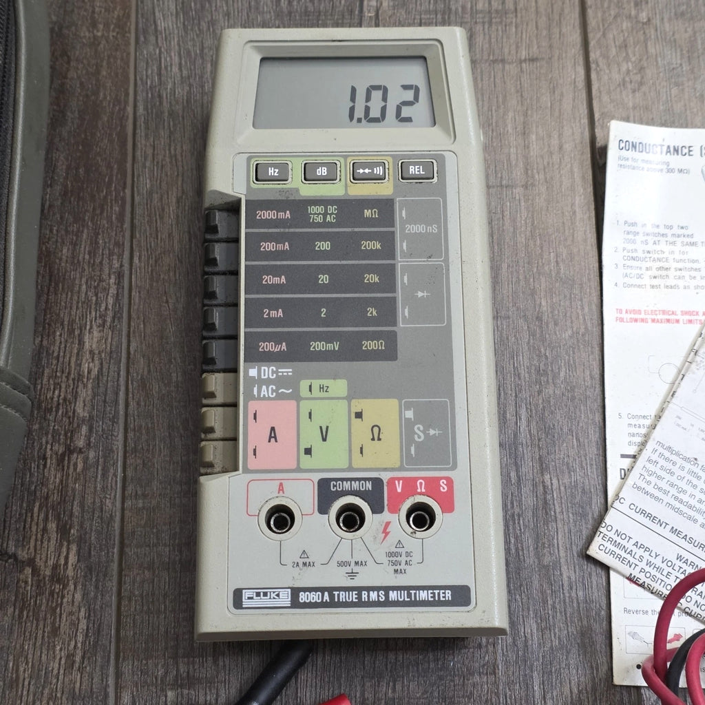 Fluke 8060A True RMS Digital Multimeter - Tested Working