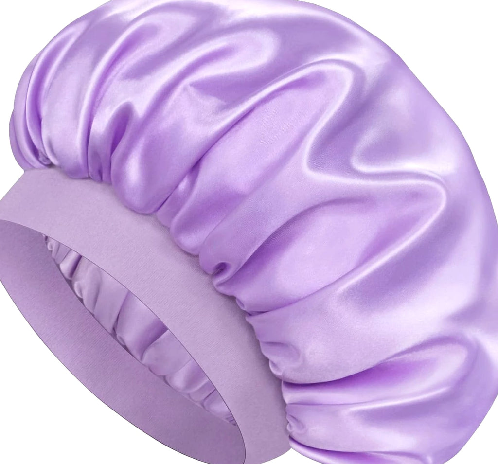 Satin Silk Bonnet for Sleeping, Double Layer Silk Sleep Cap, Soft Satin Lined