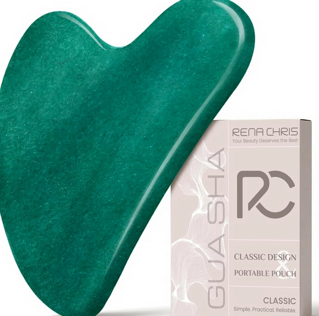 Jade Stone Gua Sha Facial Tools: Guasha Tool for Face Acupuncture Therapy, Facial