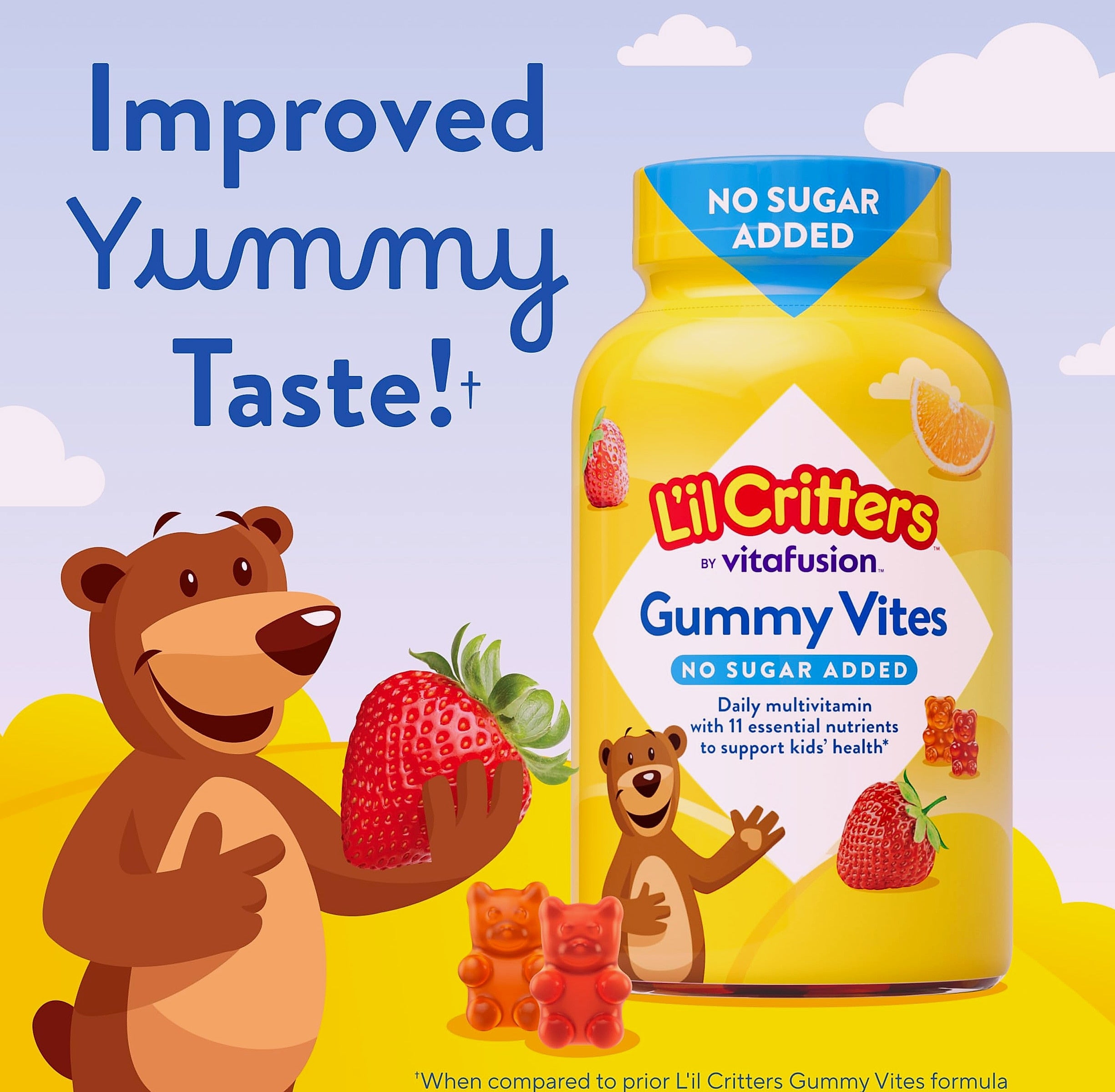 Lil Critters Gummy Vites No Sugar Added Multivitamin for Kids