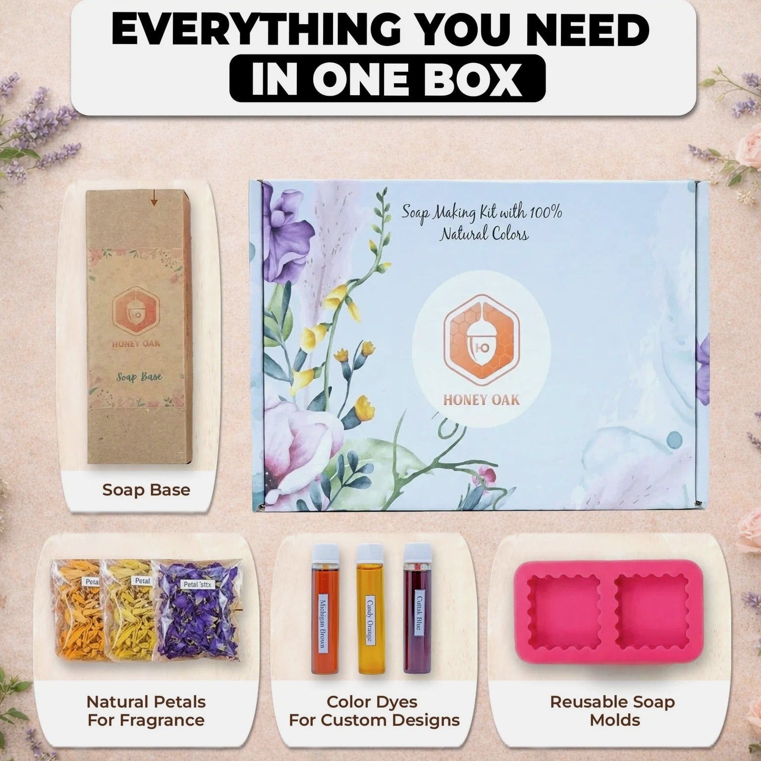 DIY Soap Making Kit Gift Set for Adults & Kids – Melt & Pour Natural Soap Making...