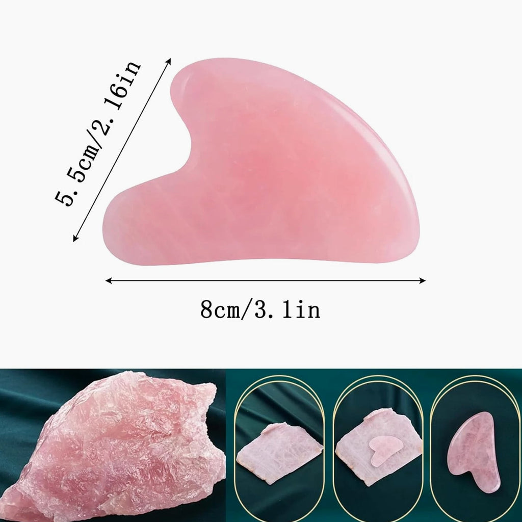 Gua Sha Jade Stone Massage Tool, Guasha for Face and Body Skin Massage