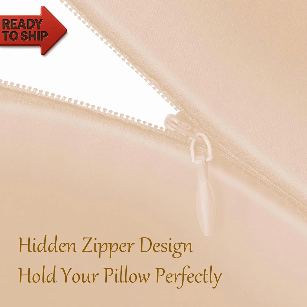 Mulberry Silk Pillowcase 2 Pack for Hair and Skin with Hidden Zipper,Both Sides