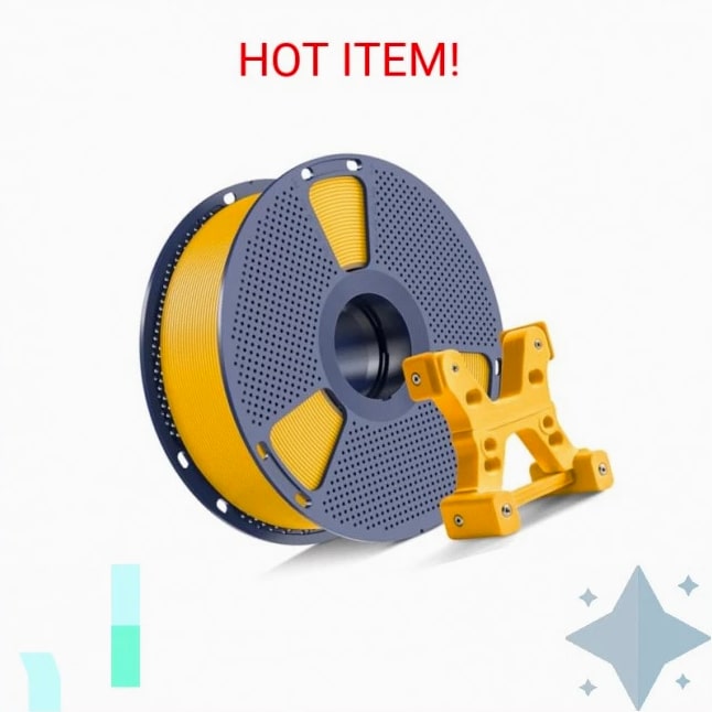 PETG Filament 1.75mm Mango Yellow - Ultra Tough, Heat Optimized, Odorless, 1kg