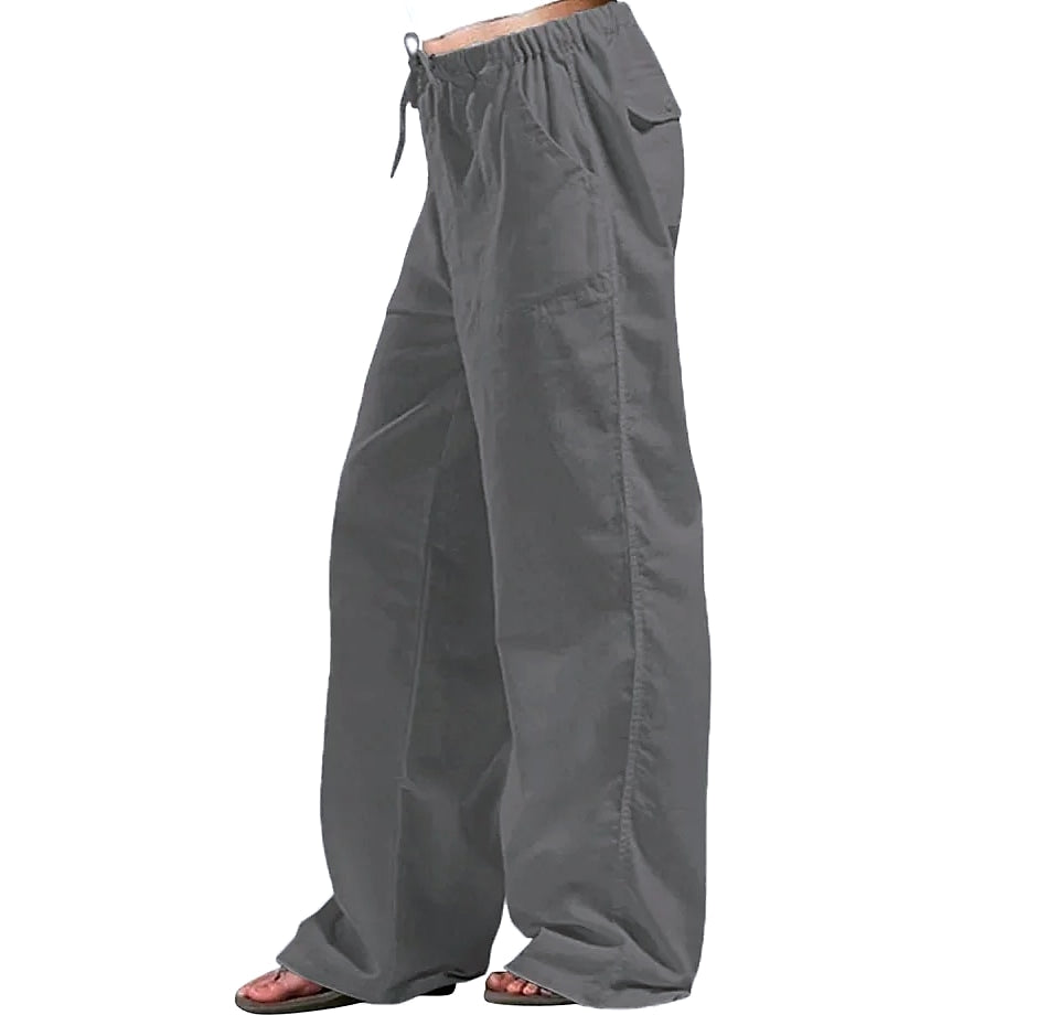 FURCW Women's Cotton Linen High Waist Loose Casual Pants