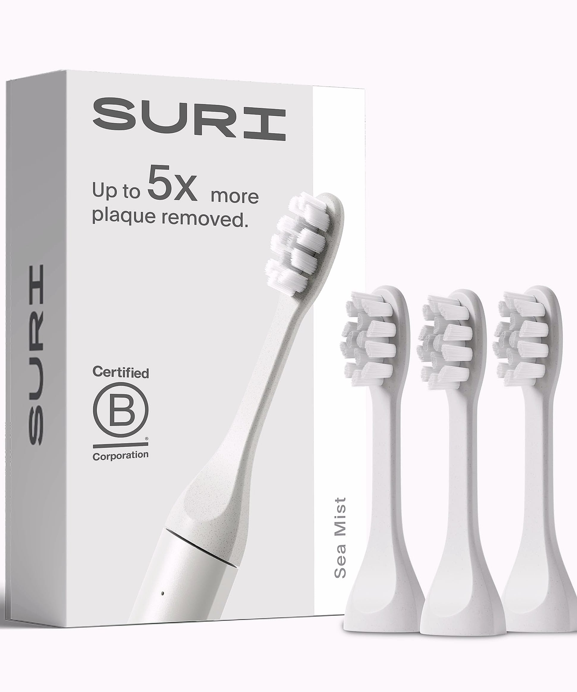 SURI Sonic Toothbrush Replacement Heads with Tongue Scraper