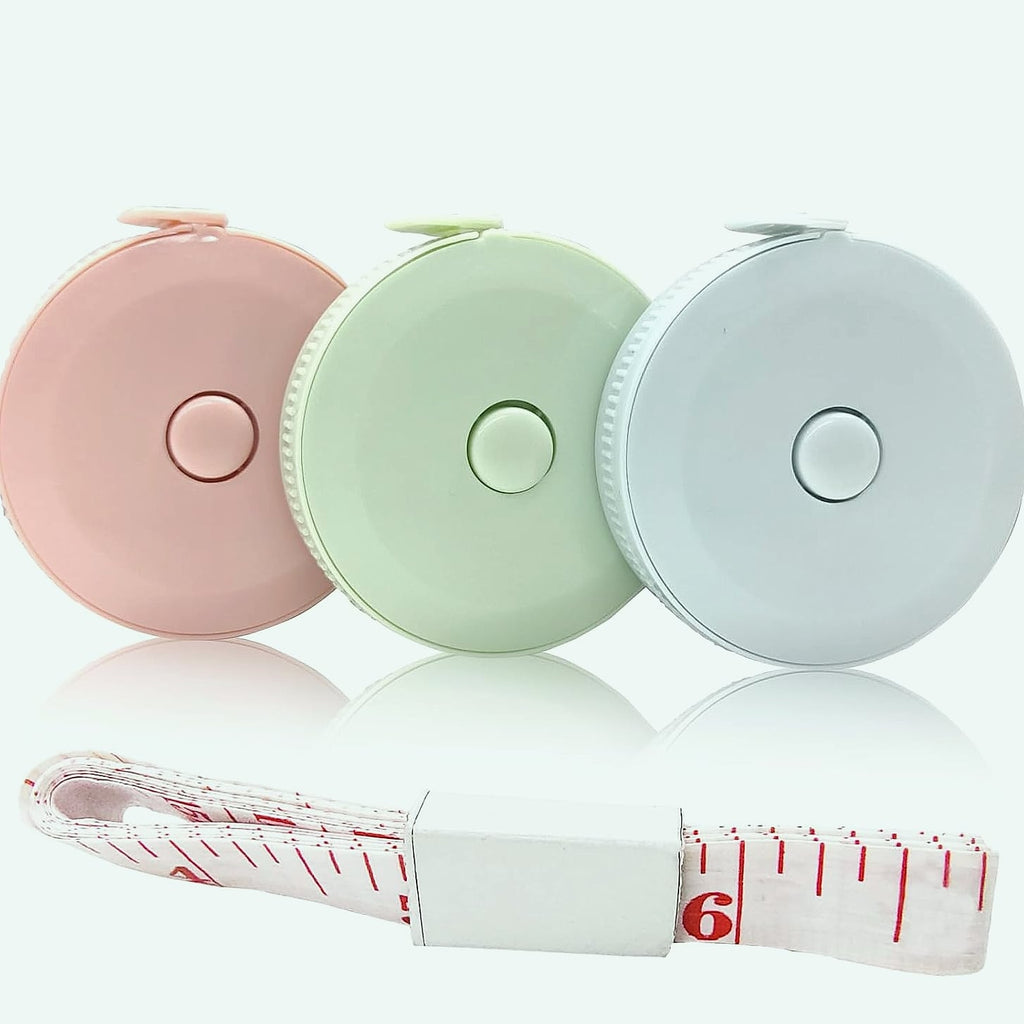 SmaringRobot Mini Retractable Tape Measure 3-Pack with Fabric Ruler