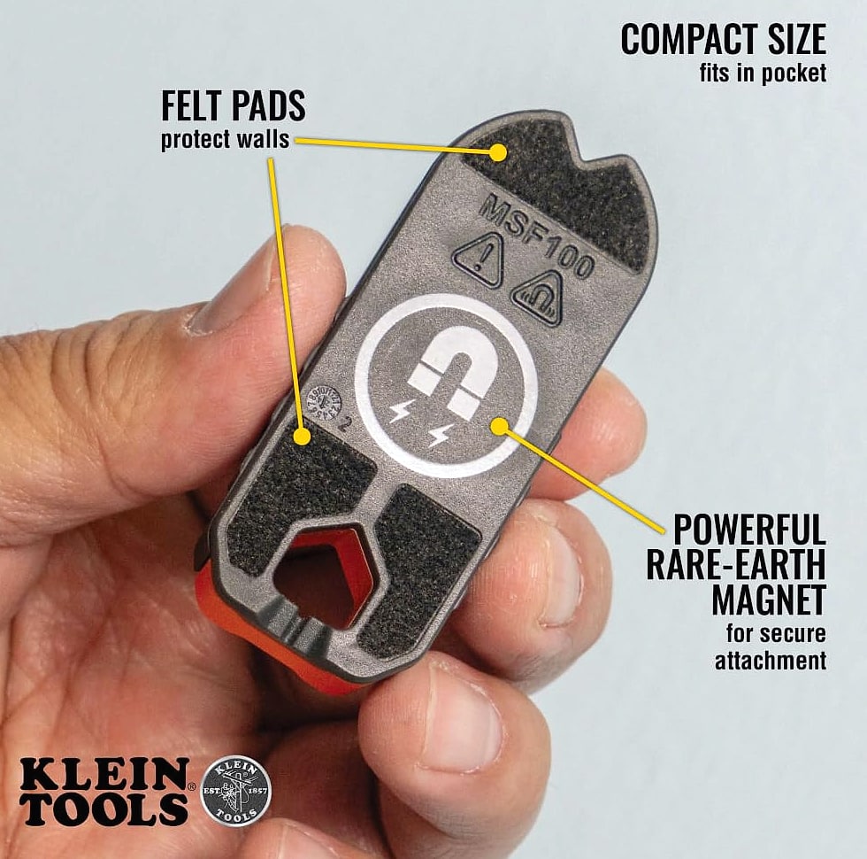 Klein Tools MSF100 Magnetic Stud Finder with Level Bubble Vial