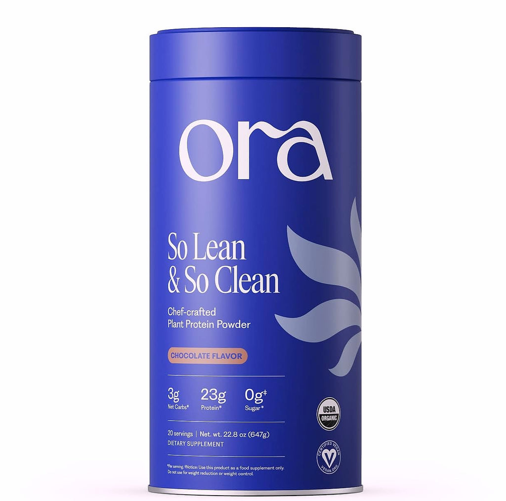 Ora Organic Vegan Protein Powder, 23g Plant Protein, Chocolate