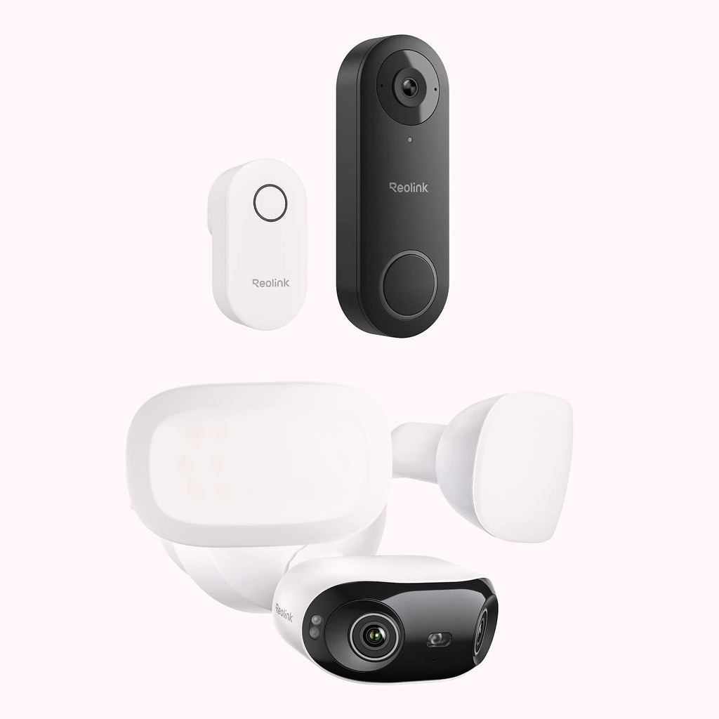Reolink Doorbell WiFi and Elite Floodlight Camera Bundle